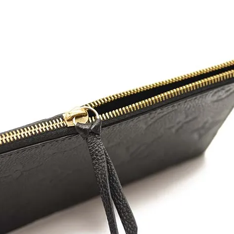 FINAL SALE $1620 Louis Vuitton Empreinte Pochette Felicie Chain Wallet Black