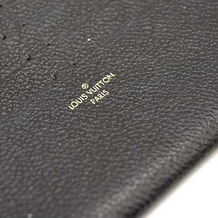 FINAL SALE $1620 Louis Vuitton Empreinte Pochette Felicie Chain Wallet Black