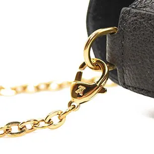 FINAL SALE $1620 Louis Vuitton Empreinte Pochette Felicie Chain Wallet Black