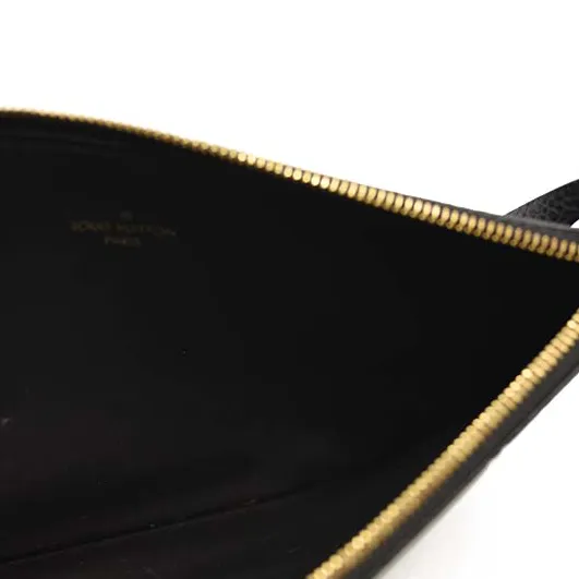 FINAL SALE $1620 Louis Vuitton Empreinte Pochette Felicie Chain Wallet Black