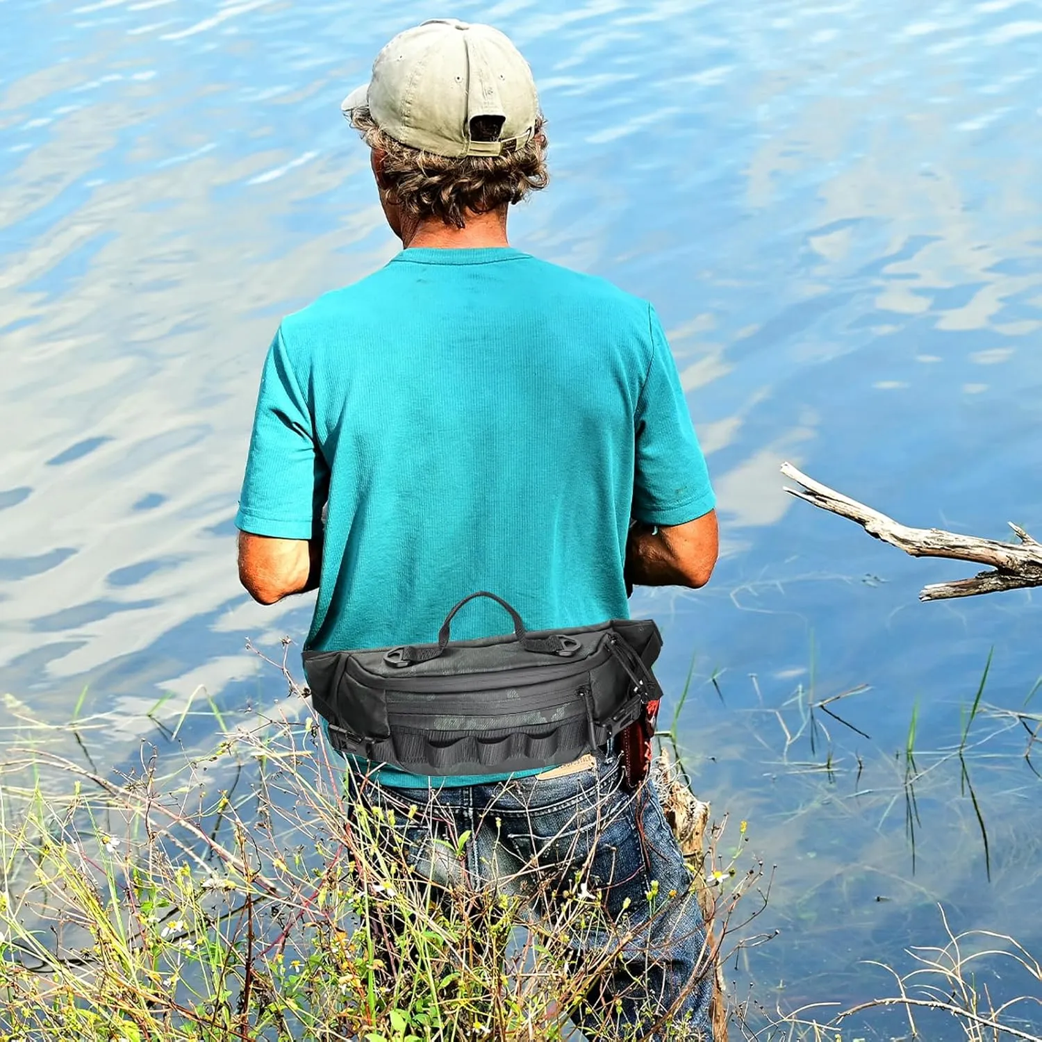 Fishing Fanny Pack for Men -Fishing Fanny Pack-Lightweight and Fishing Sling Pack