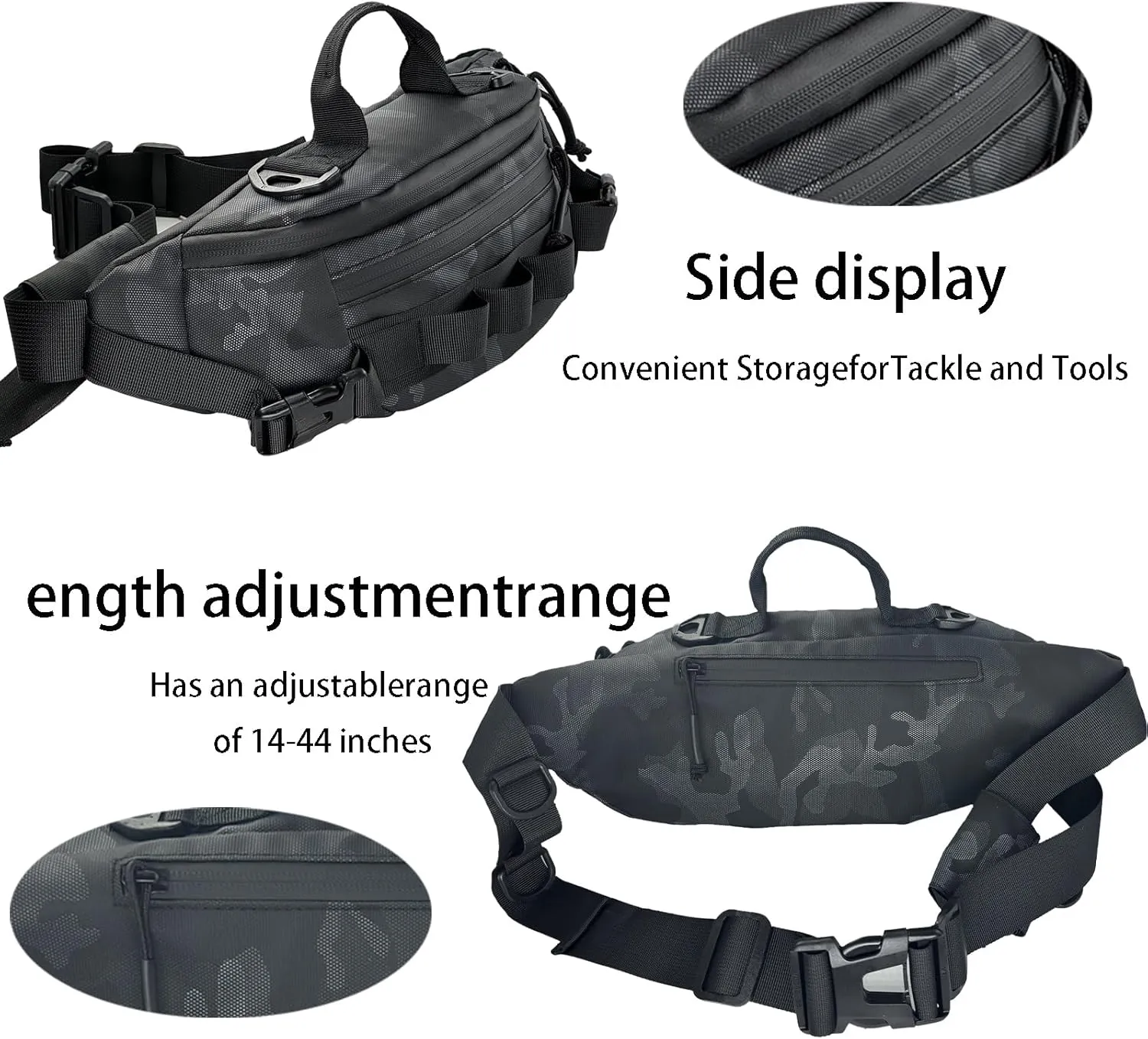 Fishing Fanny Pack for Men -Fishing Fanny Pack-Lightweight and Fishing Sling Pack