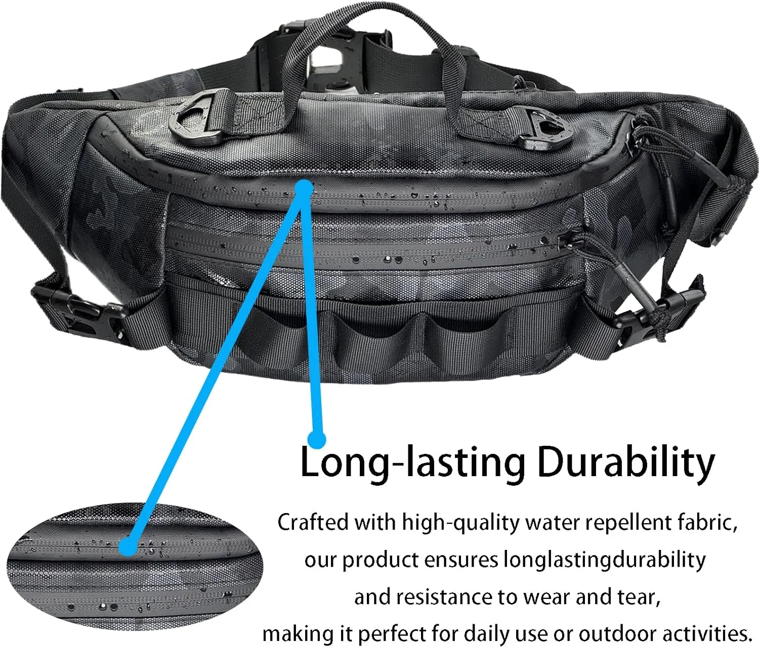 Fishing Fanny Pack for Men -Fishing Fanny Pack-Lightweight and Fishing Sling Pack