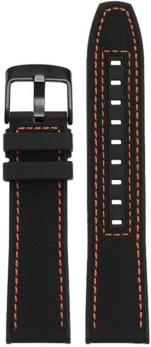 FKM Watch Strap For Mido Helmsman M005 M038.431 M038431a Quick Release Canvas Nylon Watchband Bracelet
