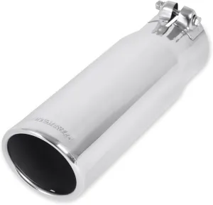 Flowmaster 15363 Exhaust Tip 3.5 Inch Rolled Angle Polished 304 Stainless Steel Fits 3 Inch Tubing Clamp On