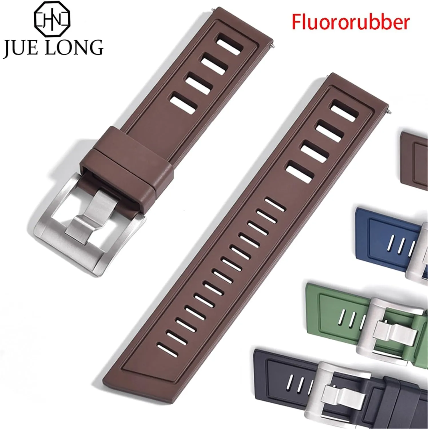Fluororubber FKM 20mm 22mm Watch Strap Waterproof Quick Release Watchbands For Each Brand Diving Watches