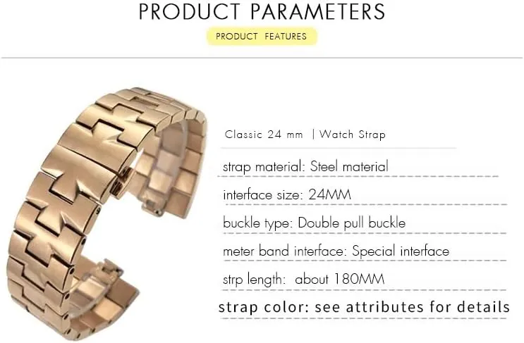 For VACHERON CONSTANTIN Strap Overseas Quick Release Connection Solid Stainless Steel Bracelet Watch Band