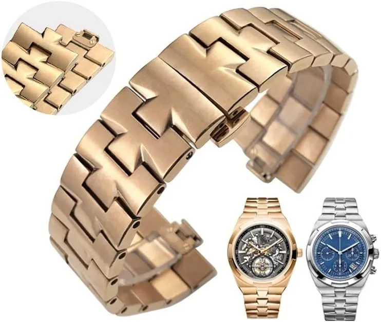 For VACHERON CONSTANTIN Strap Overseas Quick Release Connection Solid Stainless Steel Bracelet Watch Band