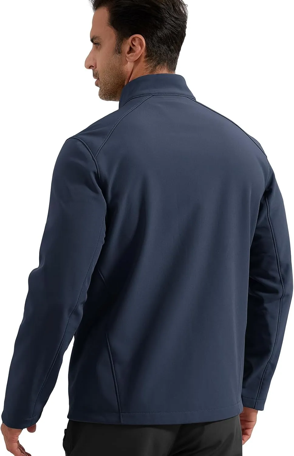 FREE SOLDIER Men's Waterproof Softshell Jacket Lightweight Fleece Lined Jacket Outdoor Hiking Windbreaker