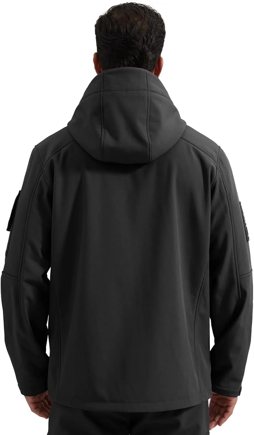 FREE SOLDIER Men's Waterproof Softshell Jacket Thick Fleece Lined Outdoor Jacket Tactical Military Hoodie Windbreaker