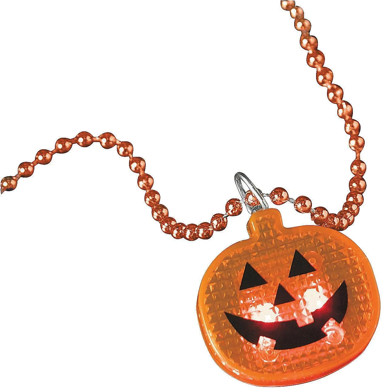 Fun Express Halloween Necklace with light Up Pumpkin (12 pieces) Halloween Party Favors for Kids