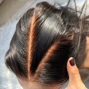 Fushen SKINLIKE 2x6 Real HD SKINLIKE 0.10mm Ultra-thin Invisible Swiss Lace Closure Small Knot Undetectable Melted Virgin Human Hair Closure (5X5 ST HD Lace Closure 5pcs, 18inches)