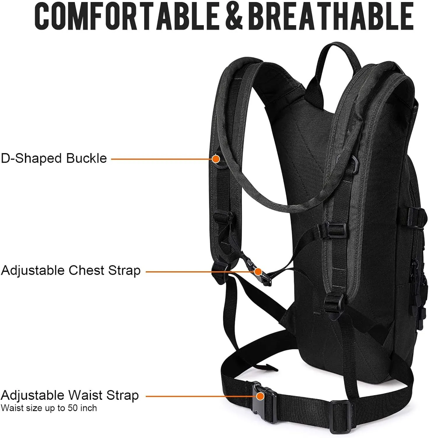 G4Free Hydration Pack Sports Runner Hydration Backpack with 3L Bladder for Running Hiking Cycling Biking