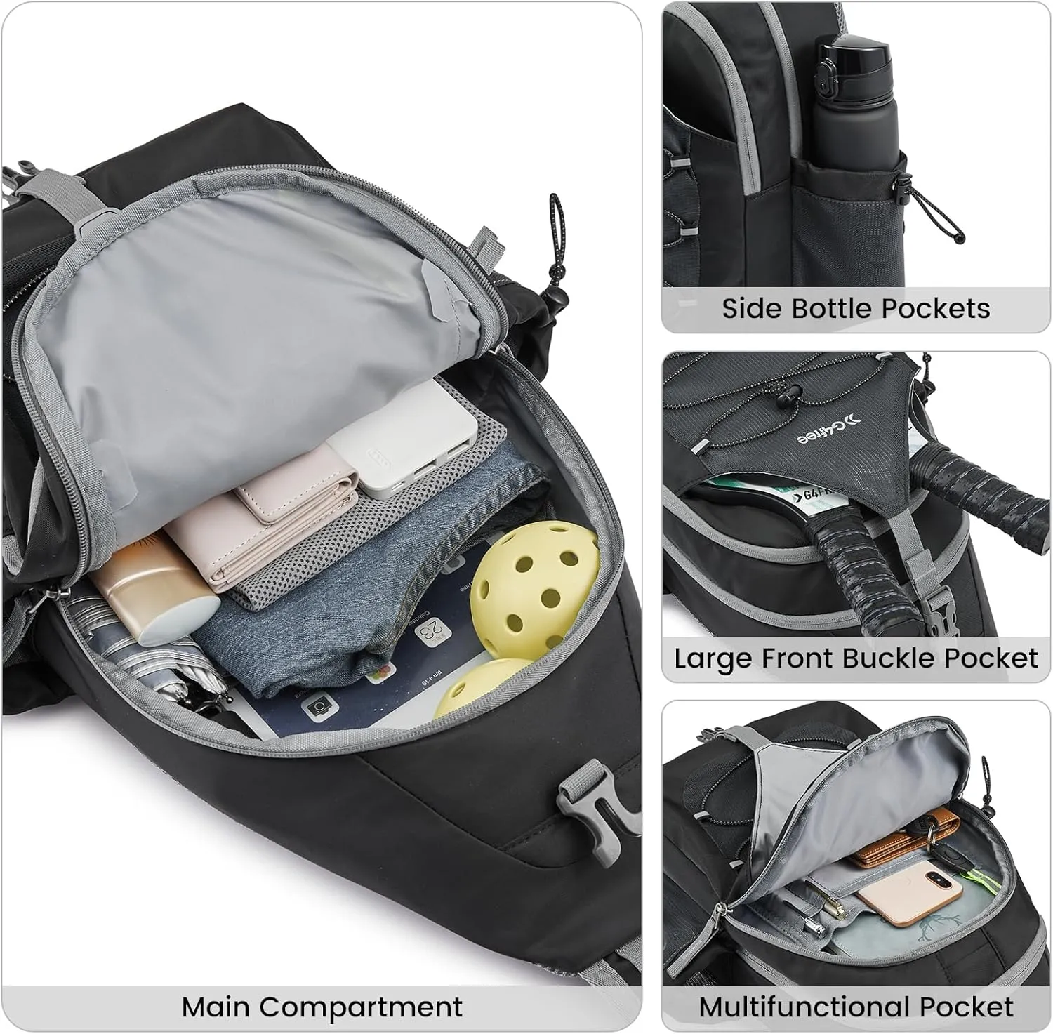 G4Free Pickleball Sling Bag for Women - Lightweight Crossbody Sports Bag