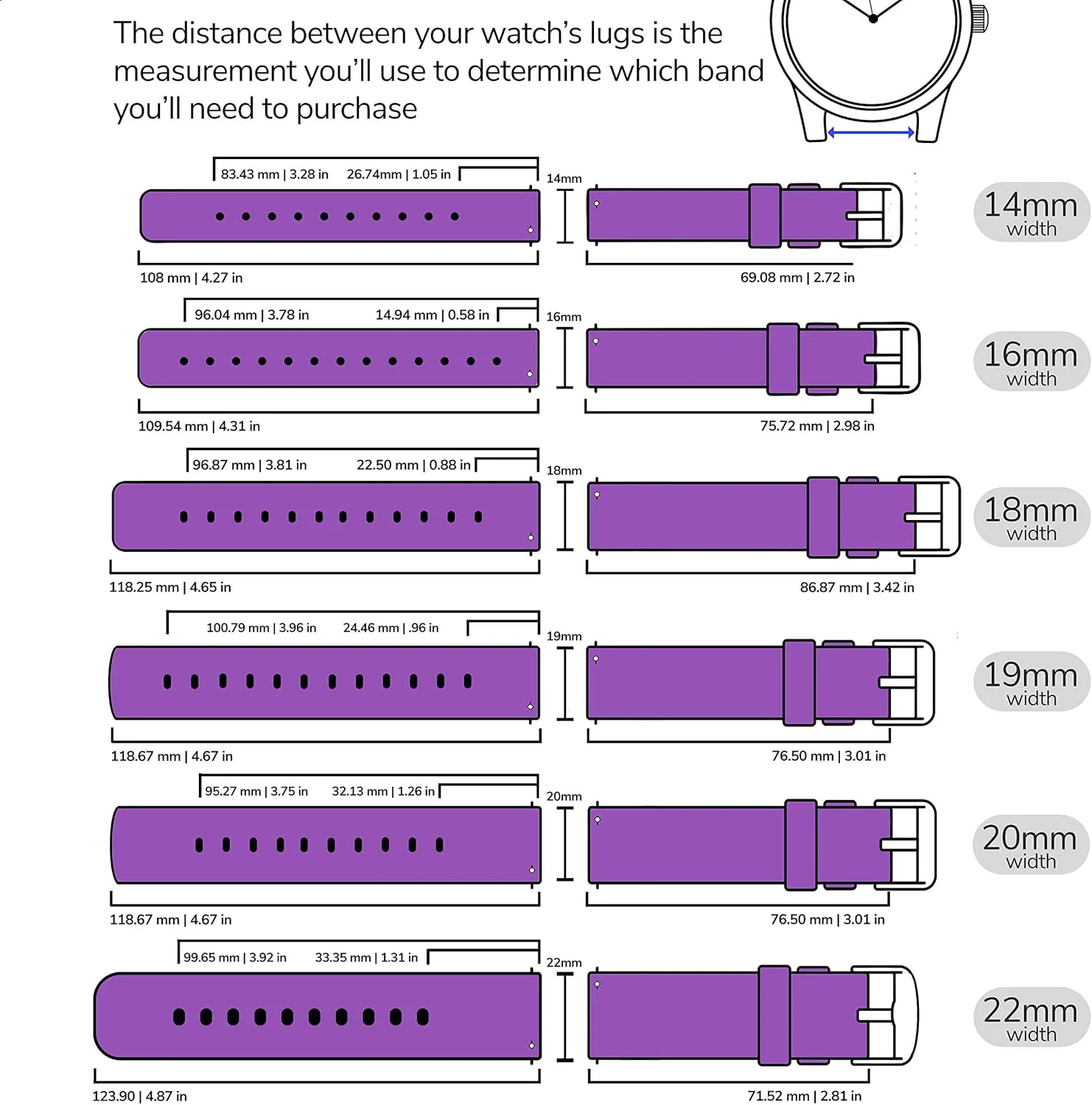 GadgetWraps 18mm Silicone Watch Band Strap with Quick Release Pins – Compatible with Speidel, Daniel Wellington, Wristology - 18mm Quick Release Watch Band (Pastel Purple, 18mm)