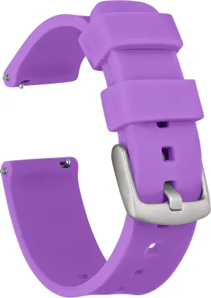 GadgetWraps 18mm Silicone Watch Band Strap with Quick Release Pins – Compatible with Speidel, Daniel Wellington, Wristology - 18mm Quick Release Watch Band (Pastel Purple, 18mm)