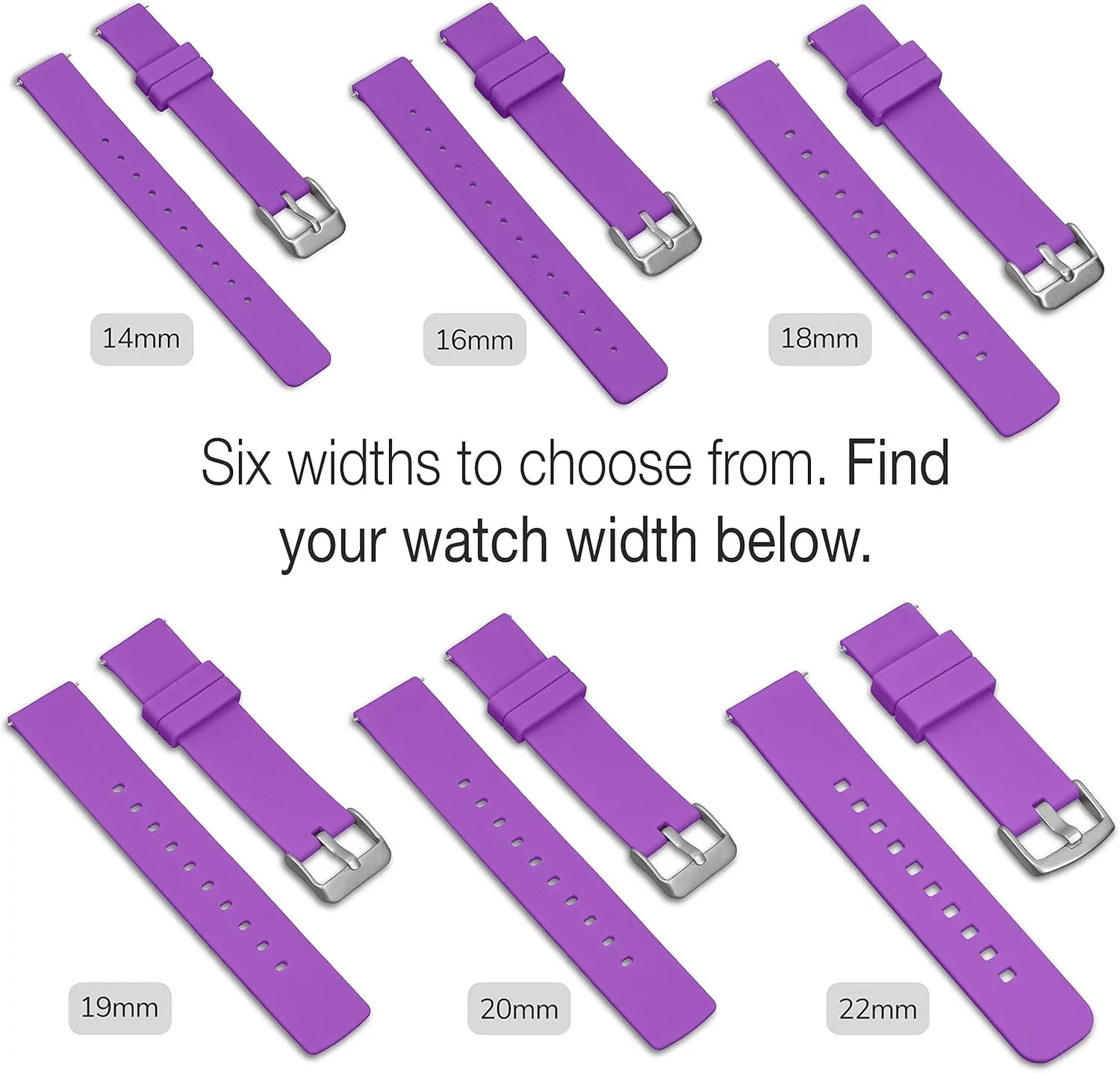 GadgetWraps 18mm Silicone Watch Band Strap with Quick Release Pins – Compatible with Speidel, Daniel Wellington, Wristology - 18mm Quick Release Watch Band (Pastel Purple, 18mm)