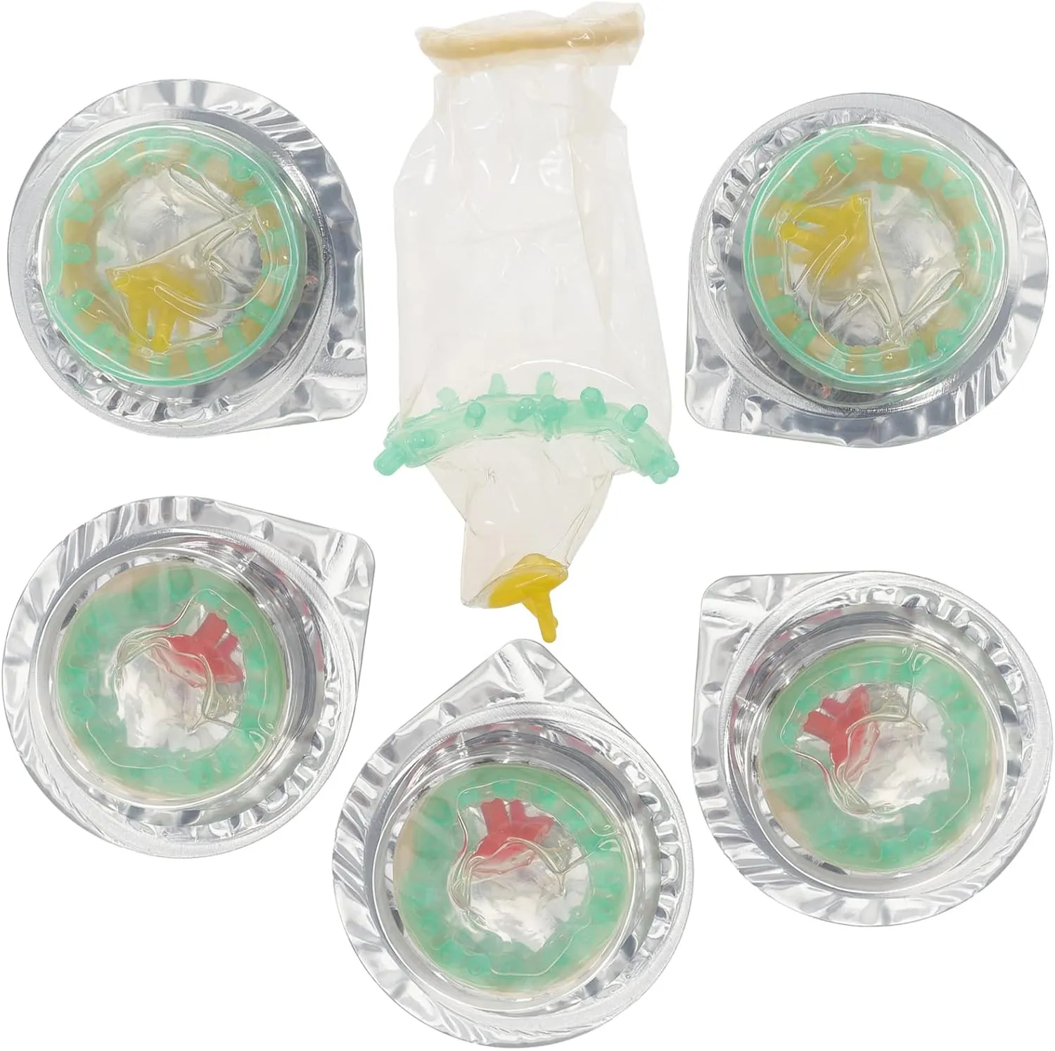 GALPADA Gifts 6pcs Colorful Flower Condoms Safe Sleeve Adult Sex Life Supplies Ultra- Thin Health Products (Small Flower)