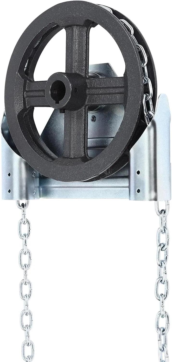 Garage Door Chain Hoist, Garage Door Chain Hoist Opener 1:1 Gear with Long Chain 26ft, Wall Mounted Chain Hoist for Roll Up Doors，Load Bearing Capacity to 330.7lbs, Suitable for Garages, Warehouses