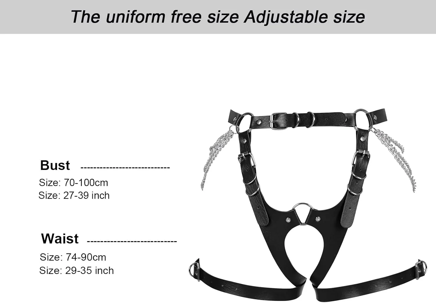 Garter Belt Leg Strap Rave Body Chain Gothic Harness for women Leather cage Dance Rock Festival Punk Photography
