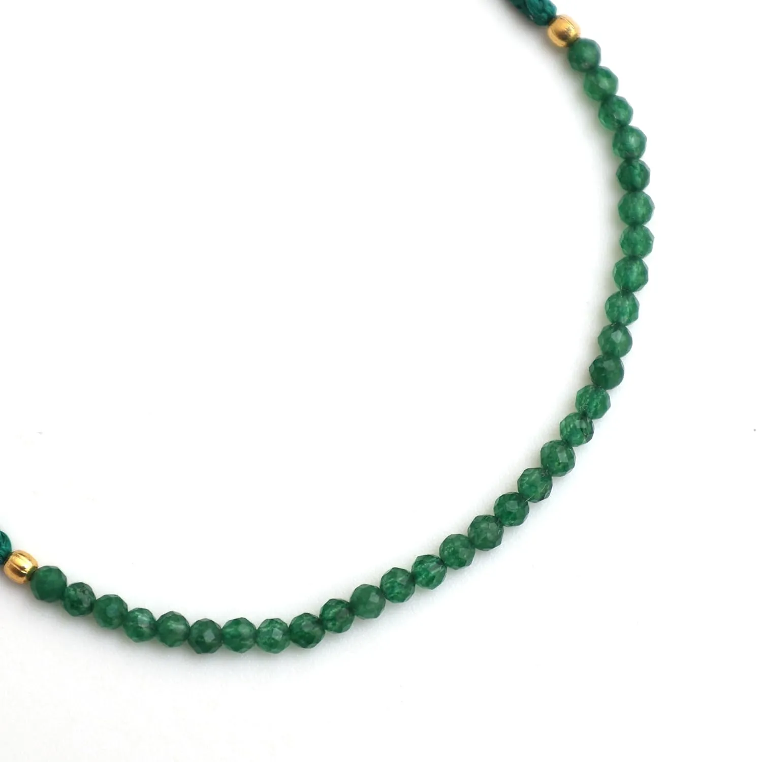 Gempires Green Jade Beaded Bracelet Handmade Gemstone Braided Jewelry Pull String Adjustable Bracelets For Women