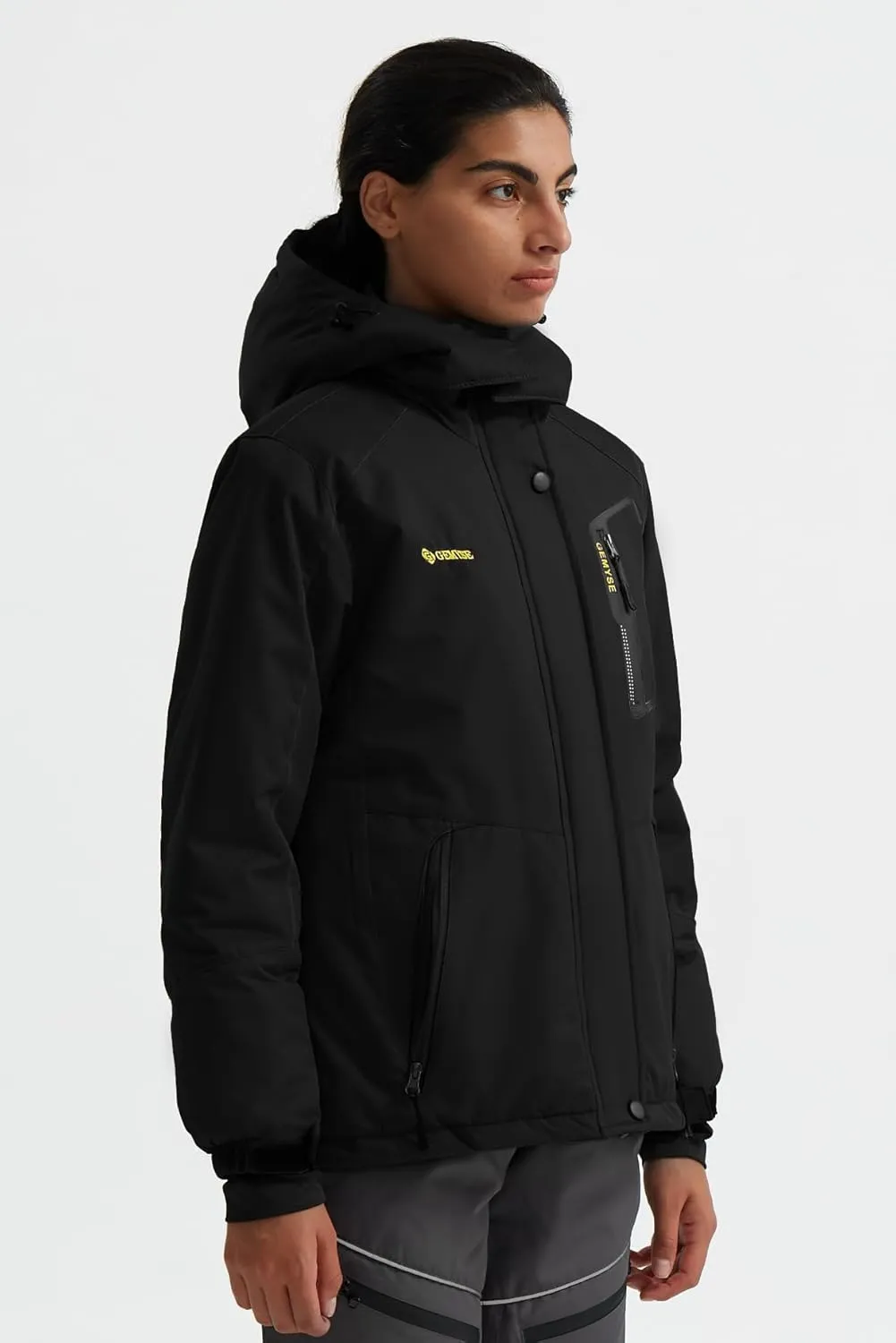 GEMYSE Women's Mountain Waterproof Ski Snow Jacket Rain Winter Jacket Coat Hooded Windproof Parka