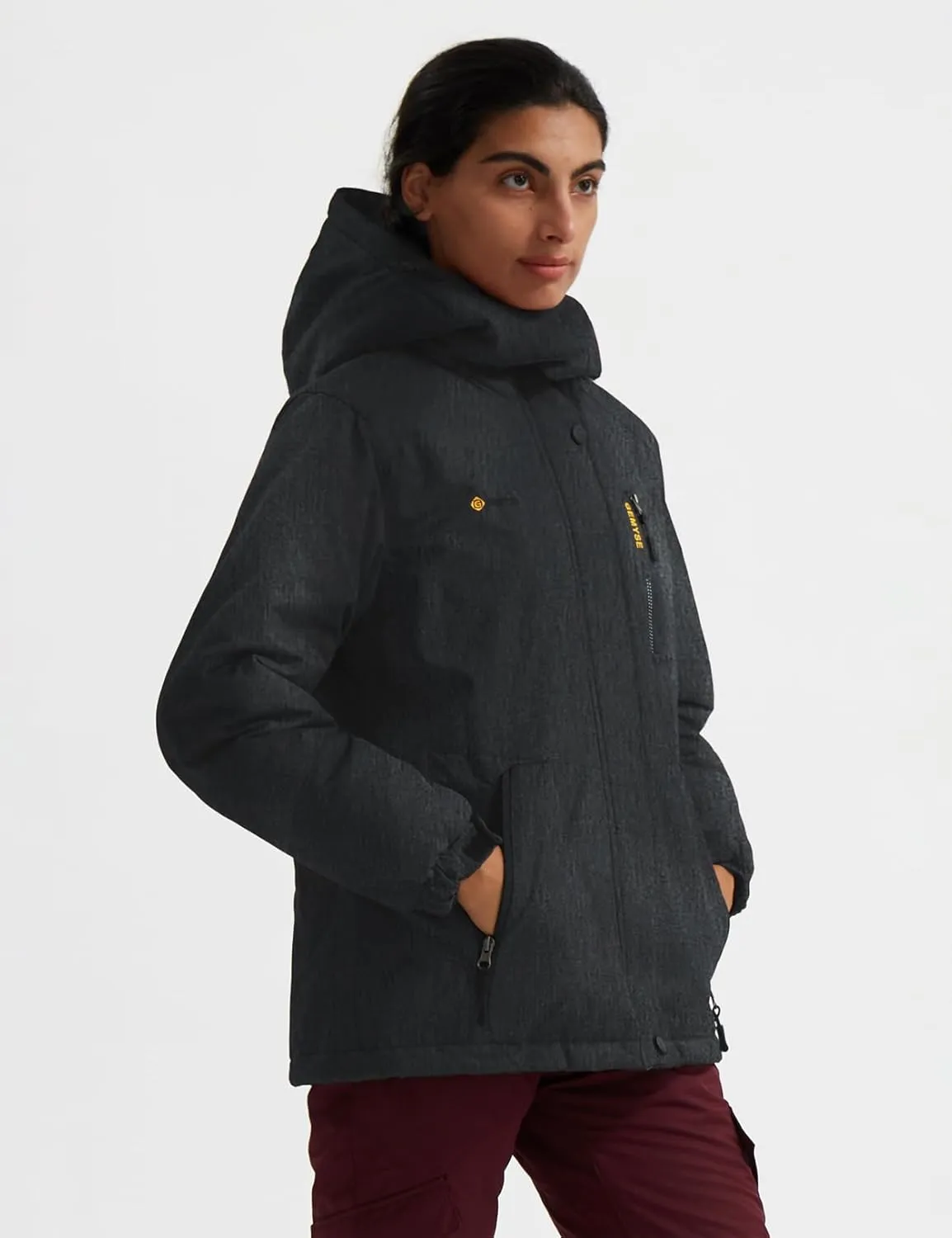 GEMYSE Women's Mountain Waterproof Ski Snow Jacket Rain Winter Jacket Coat Hooded Windproof Parka