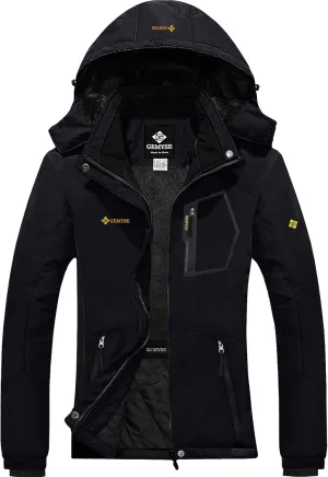 GEMYSE Women's Mountain Waterproof Ski Snow Jacket Rain Winter Jacket Coat Hooded Windproof Parka