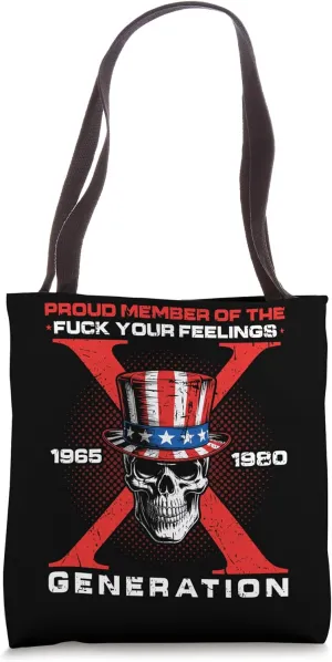 Generation X Gen X American Skull Tote Bag