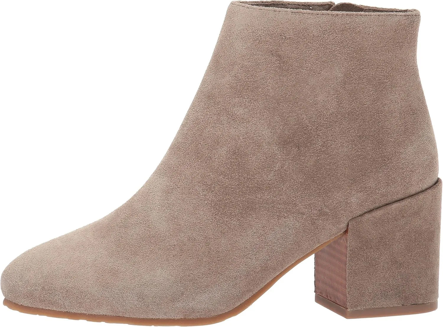 Gentle Souls by Kenneth Cole Women's Blaise Ankle Bootie with Side Zip, Covered Block Heel Suede