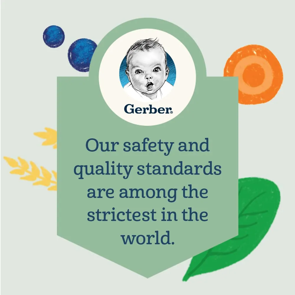 Gerber Baby Food Pouches, Toddler 12  Months, Fruit & Yogurt Peaches & Cream, 3.5 Ounce (Pack of 12)