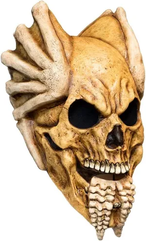 Ghoulish Productions Dred Skull Mask by Tony Bianchi.Beige Double Tongue Skull Mask.One Size Latex Mask.Nightmare Makers Line