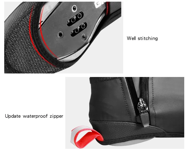 GIYO Waterproof Windproof Fleece Cycling Overshoes for Winter Ride