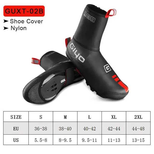 GIYO Waterproof Windproof Fleece Cycling Overshoes for Winter Ride