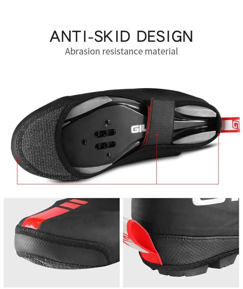 GIYO Waterproof Windproof Fleece Cycling Overshoes for Winter Ride