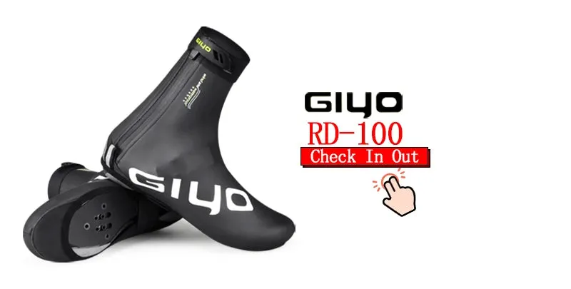 GIYO Waterproof Windproof Fleece Cycling Overshoes for Winter Ride
