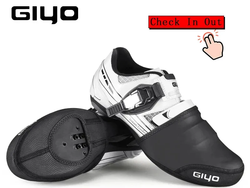 GIYO Waterproof Windproof Fleece Cycling Overshoes for Winter Ride