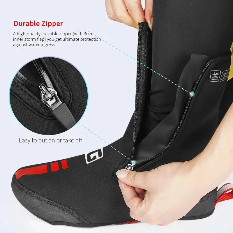 GIYO Waterproof Windproof Fleece Cycling Overshoes for Winter Ride