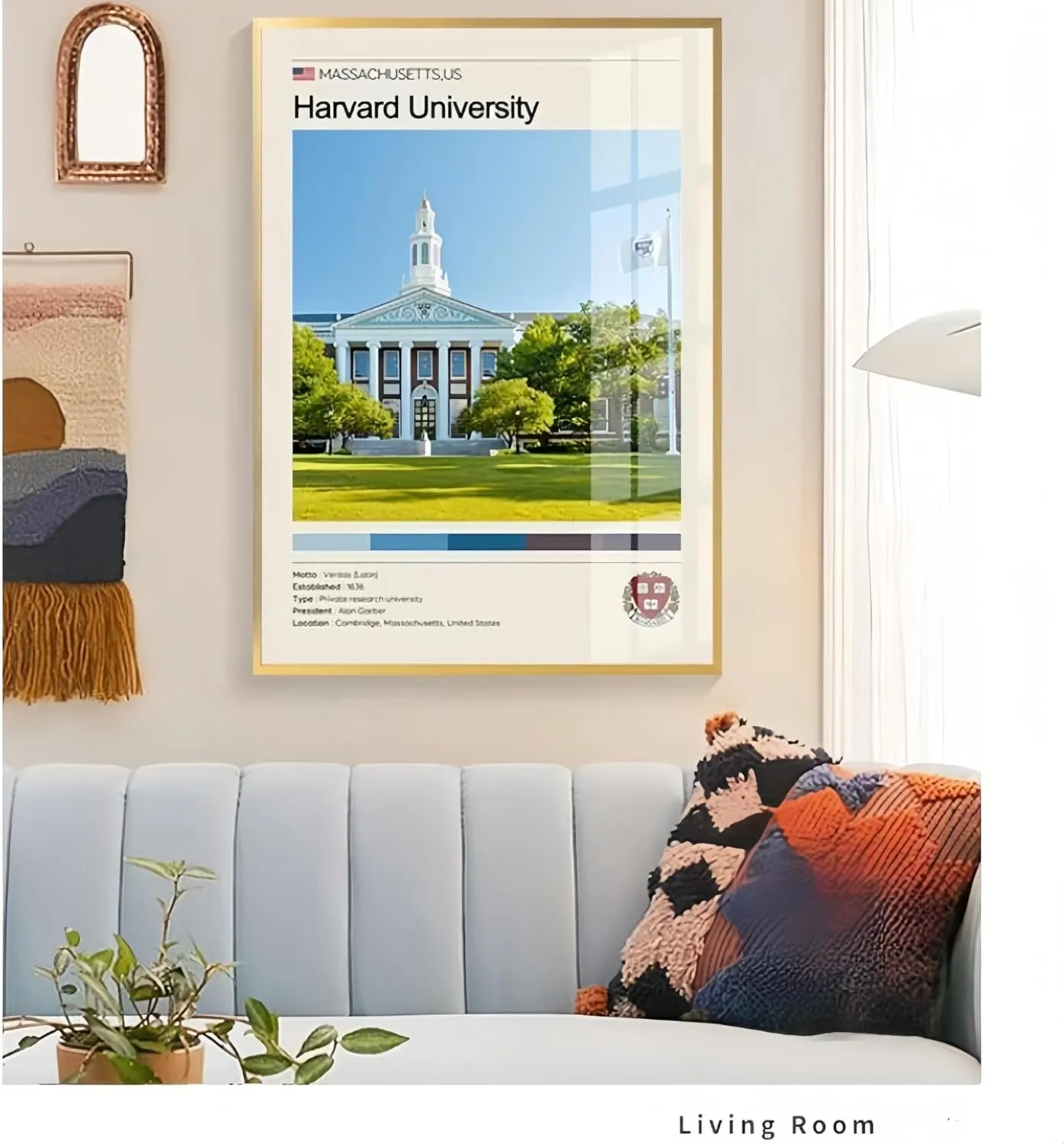 Gleaminglife Decorative Wall Art Of World-Famous Universities – 12x16 Inch Aluminum Frame Harvard, Cambridge, Stanford, MIT Architectural Landscape Paintings For Study Rooms, Classrooms, And Offices (Massachusetts Institute of Technology (MIT))