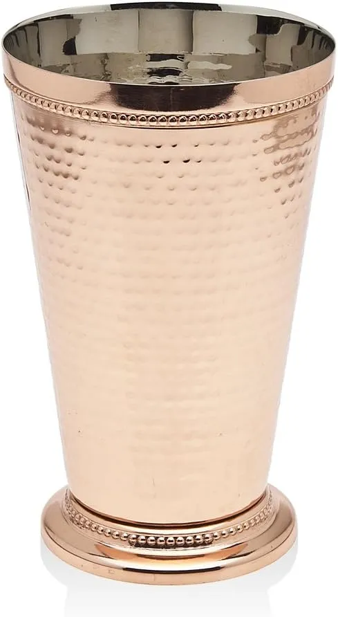 Godinger Hammered Beaded Mint Julep Cup, 6.25", Copper
