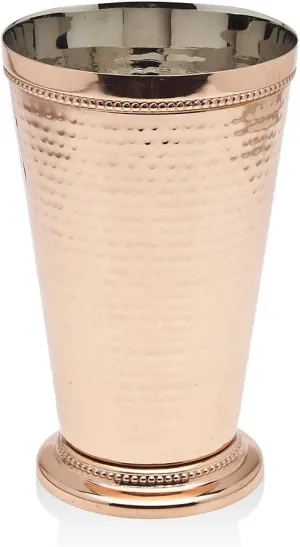 Godinger Hammered Beaded Mint Julep Cup, 6.25", Copper