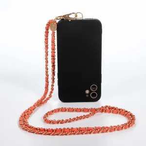 Golden Coral Crossbody Phone Chain