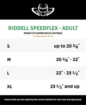 Green Gridiron - Riddell SpeedFlex Adult w/Black SF-2EG-II Facemask   Chrome US Helmet Flag Decal