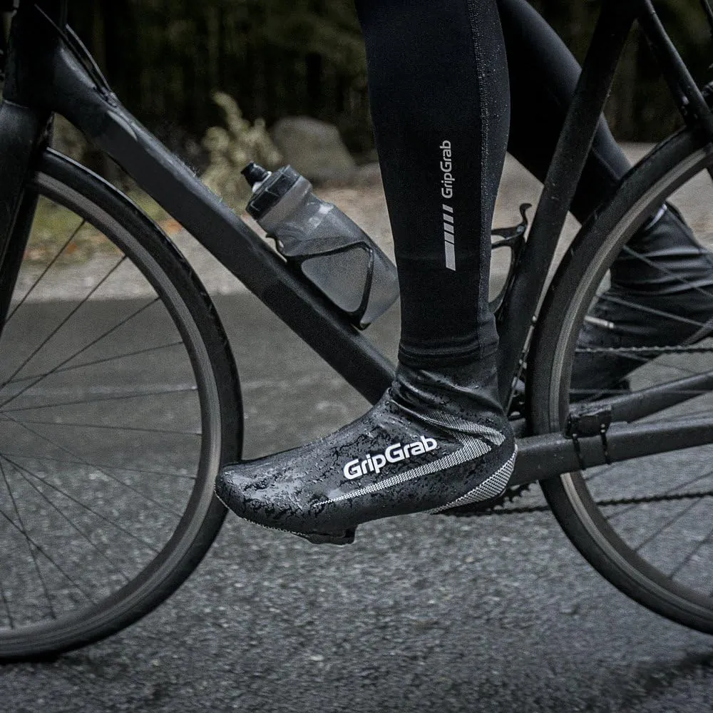 GripGrab RaceAqua Road Bike Waterproof Cycling Shoe Covers Rain Aero Overshoes Windproof Sleek Tight Fitting Gaiters