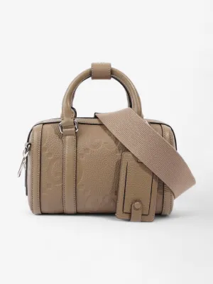 Gucci Jumbo GG Mini Duffle Beige Embossed Leather