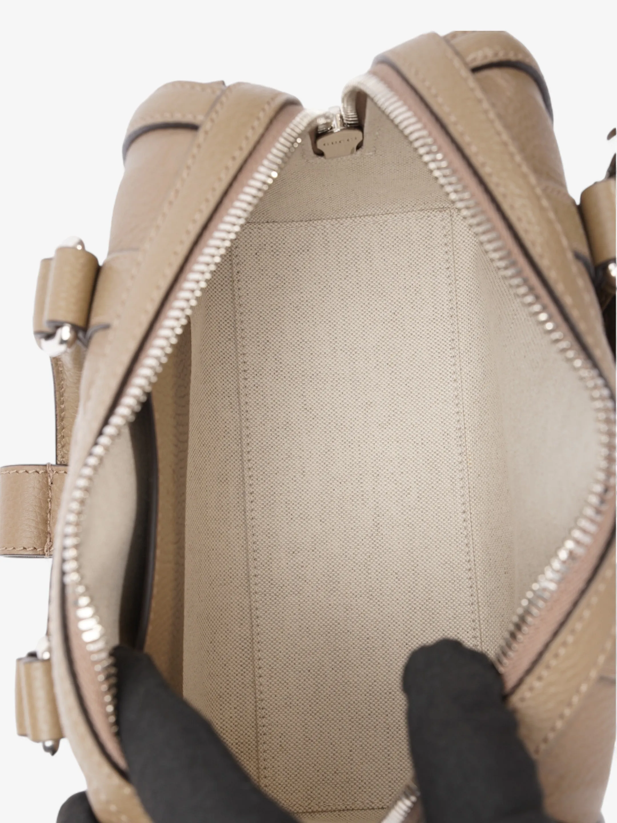Gucci Jumbo GG Mini Duffle Beige Embossed Leather