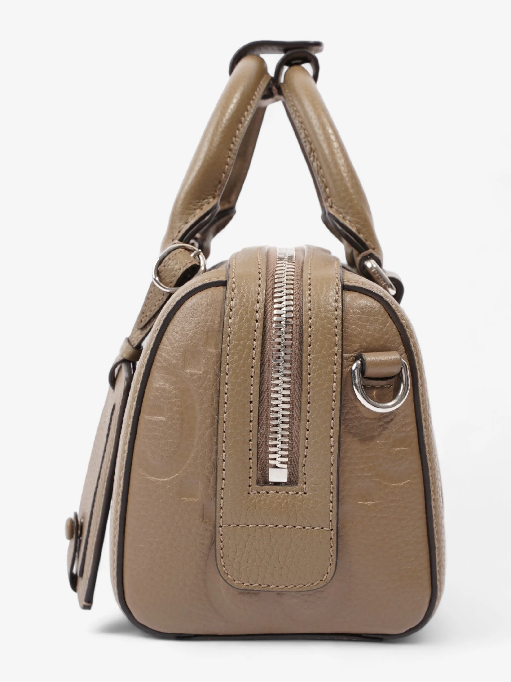 Gucci Jumbo GG Mini Duffle Beige Embossed Leather