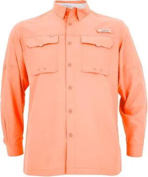 HABIT Men's Fourche Mountain Long Sleeve River Guide Fishing Shirt - UPF 40  UV Protection