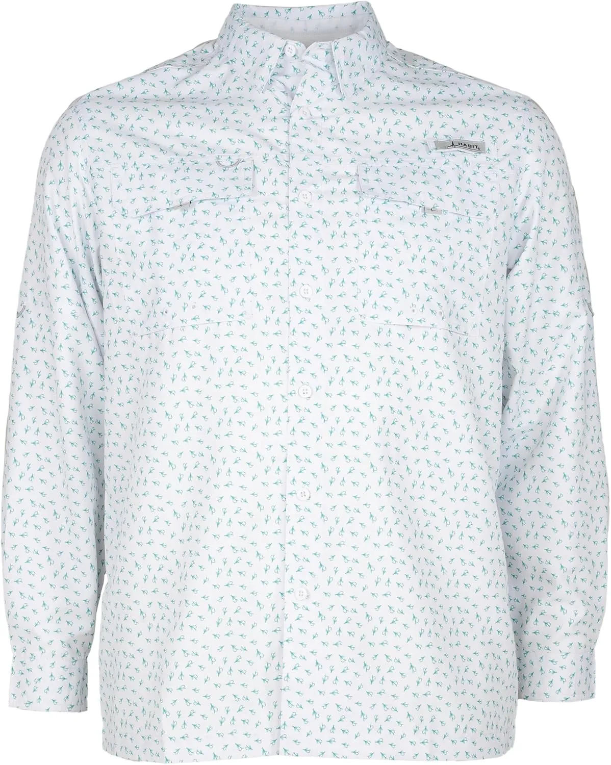 HABIT Men's Fourche Mountain Long Sleeve River Guide Fishing Shirt - UPF 40  UV Protection