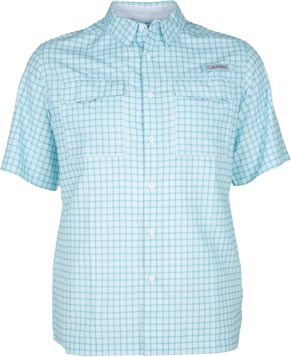 HABIT Men’s Fourche Mountain Short Sleeve River Guide Fishing Shirt - UPF 40  UV Protection